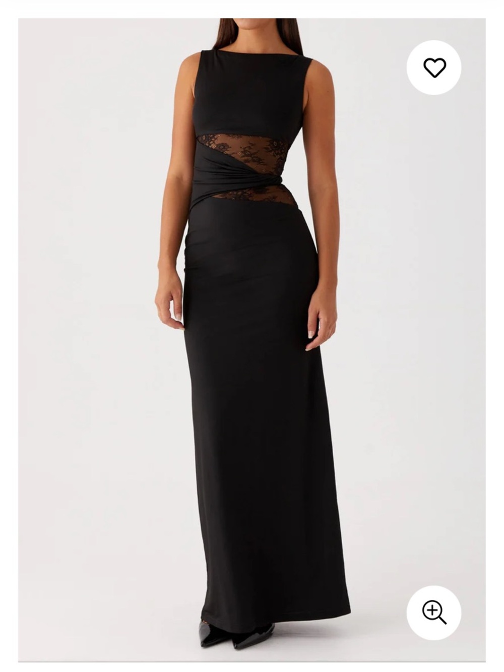Natrosa Delfina Sleeveless Black Maxi Dress